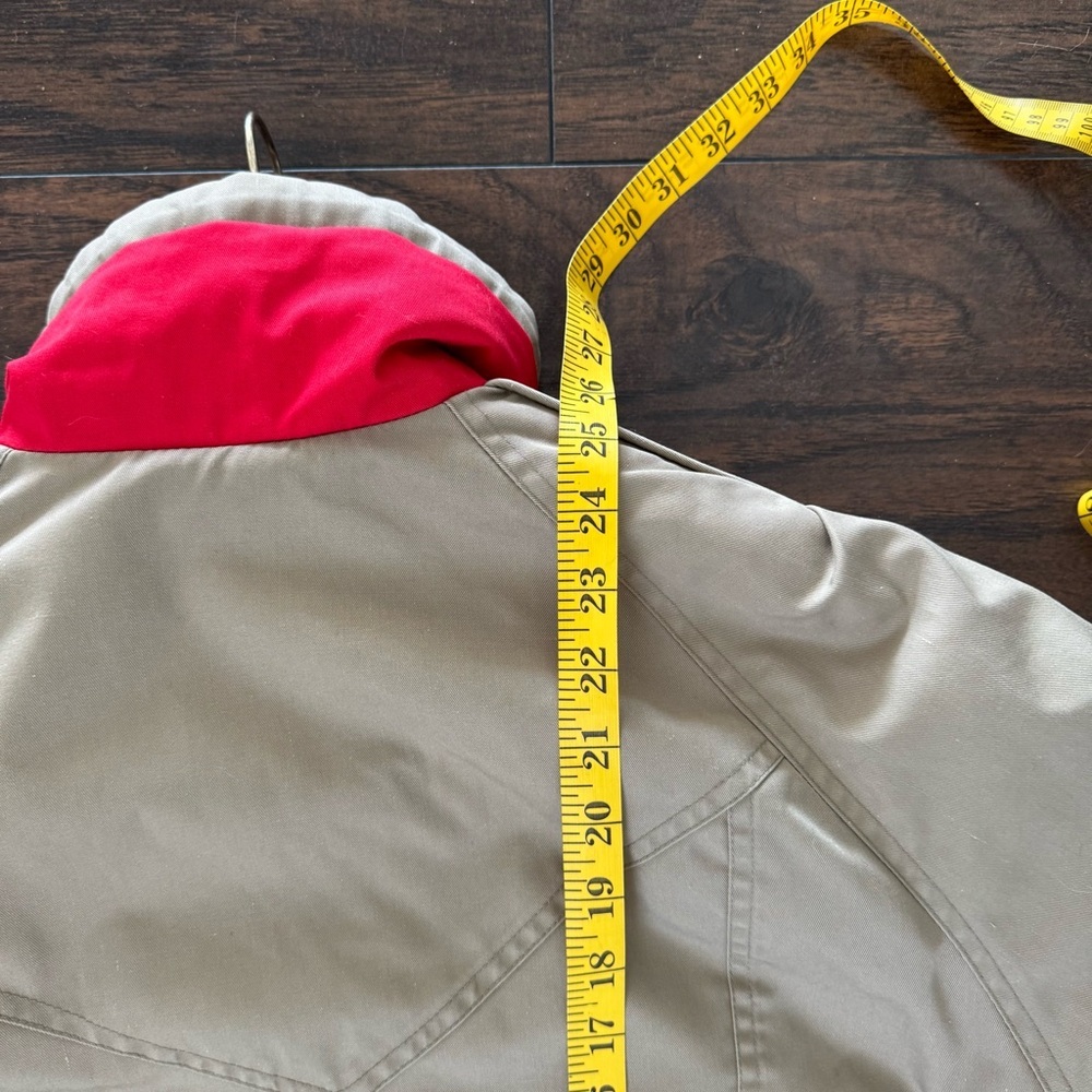 Mainframe Vintage 80s Puffer Skit Coat Tan and Red Womens Size S - Picture 13 of 15